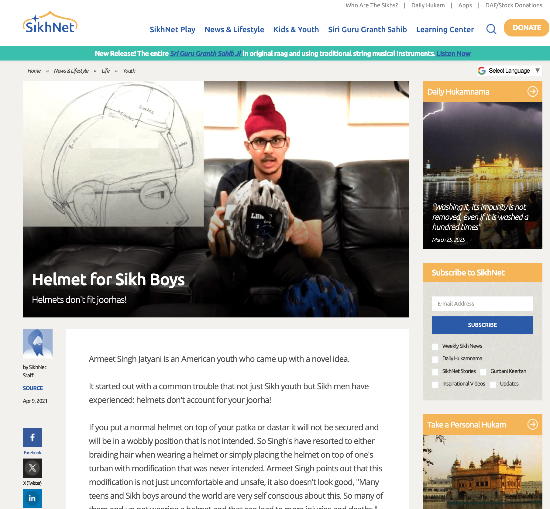 Sikhnet website media coverage